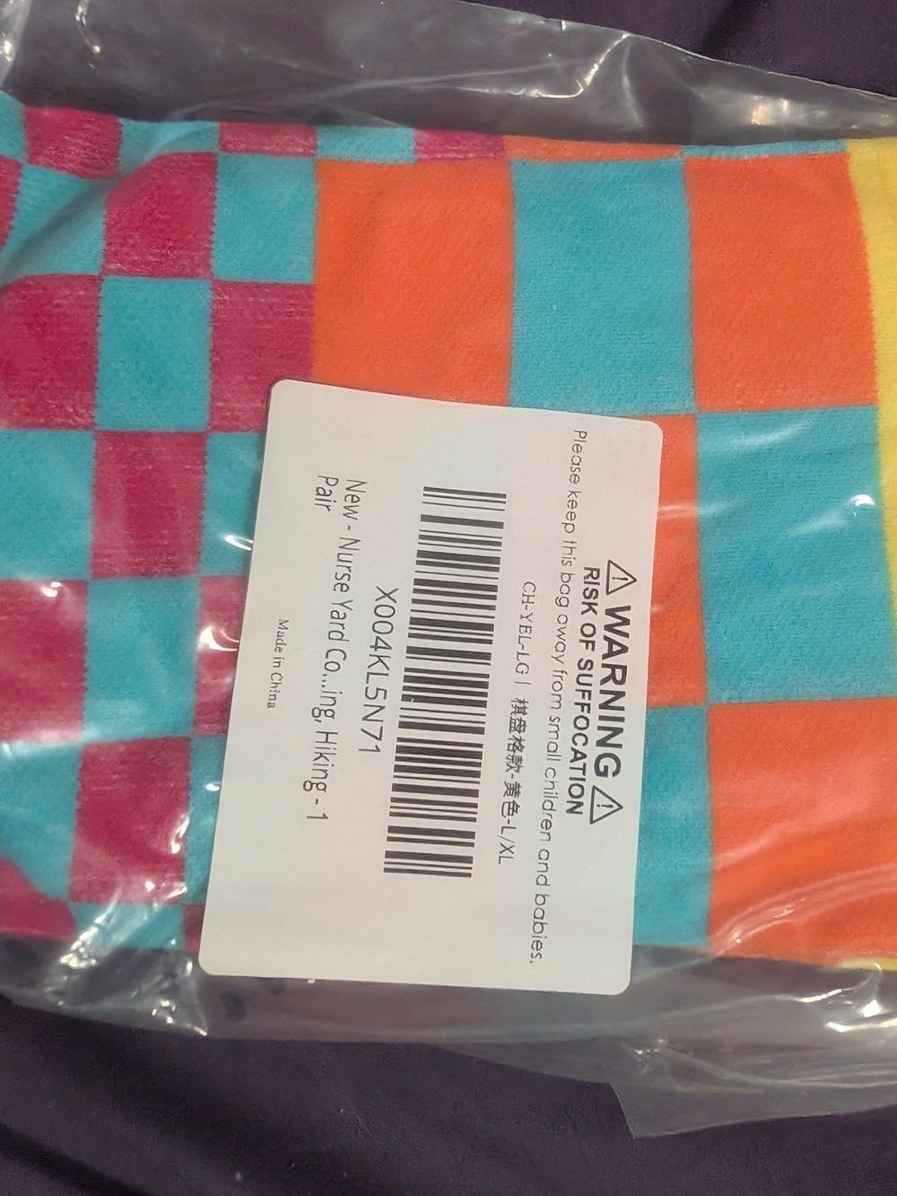 Nurse Yard Compression Socks Vibrant Checkerboard Print